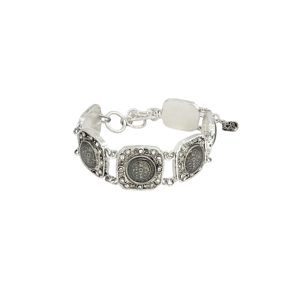 VIRGINS SAINTS & ANGELS VSA San Benito Square Bracelet in Silver
